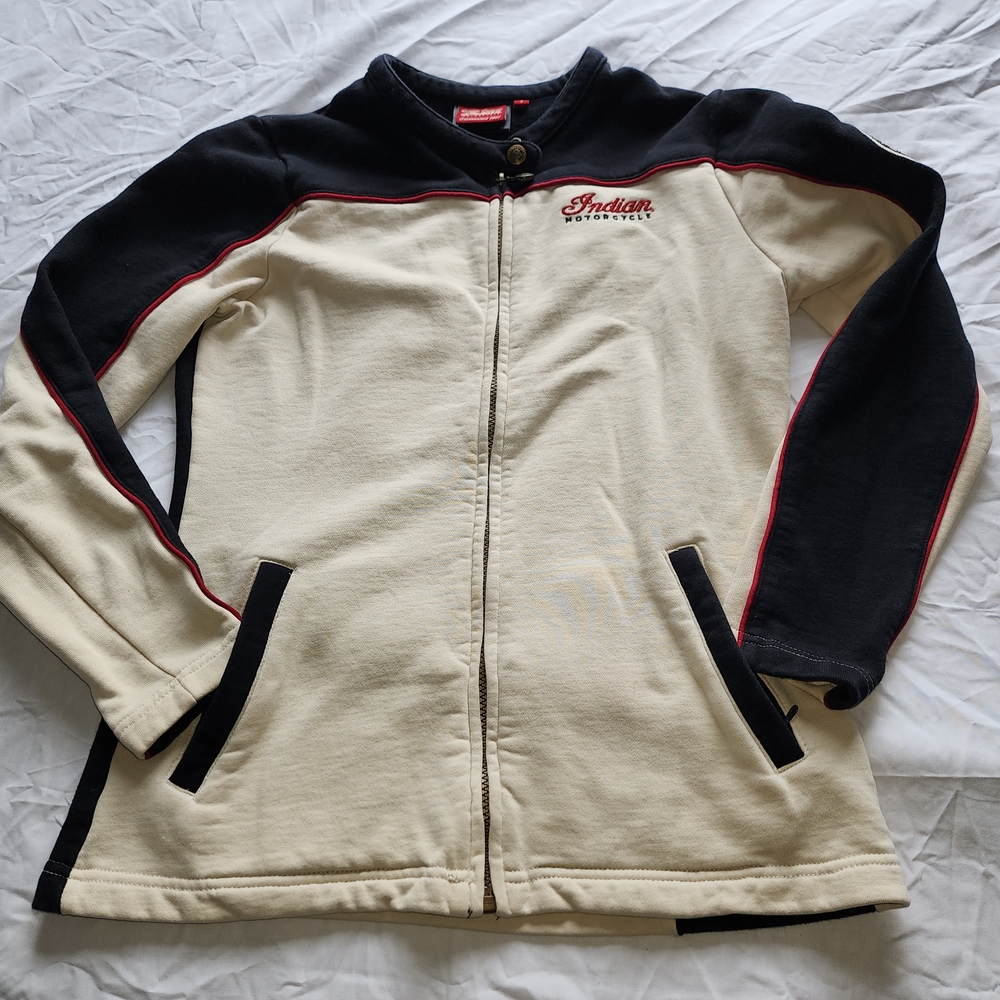 Indian Motorcycle Cream and Black Jacket Women's Is Used